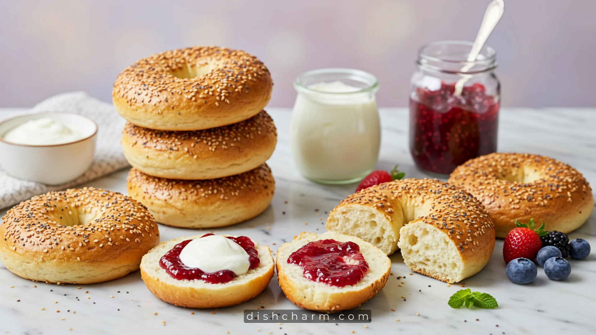 Homemade Yogurt Bagels Feature Image