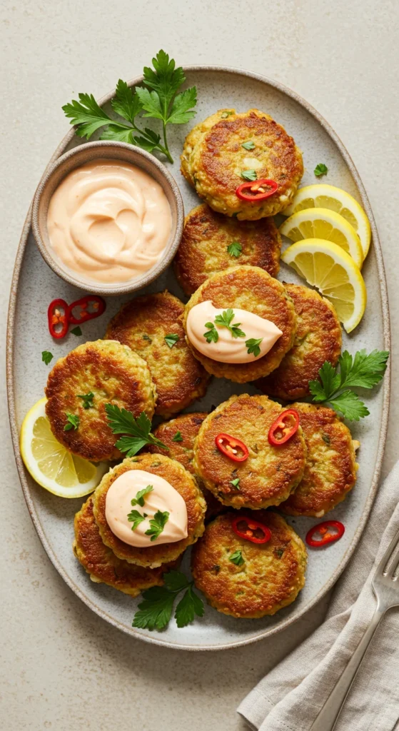 Baked Crab Cakes with Spicy Mayo Baked Crab Cakes with Spicy Mayo