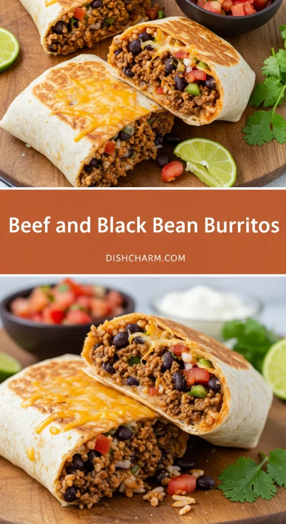 Beef and Black Bean Burritos 