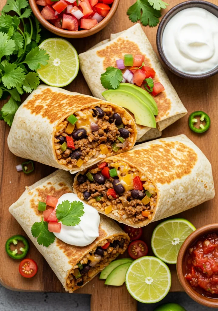 Beef and Black Bean Burritos 