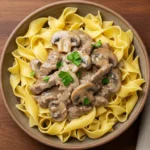 Classic Beef Stroganoff with Egg Noodles feature image