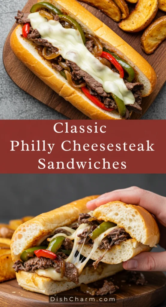 Classic Philly Cheesesteak Sandwiches – Loaded Flavorful Classic Philly Cheesesteak Sandwiches