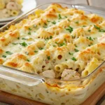 Garlic Parmesan Chicken Pasta Bake feature image
