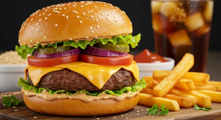 Juicy Homemade Beef Burgers with Cheese feature image