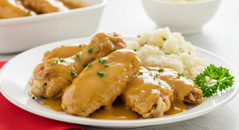 Smothered Chicken Wings with Gravy feature image