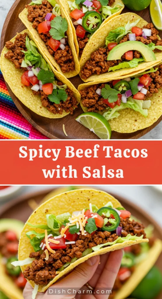 Spicy Beef Tacos with Salsa Spicy Beef Tacos with Salsa