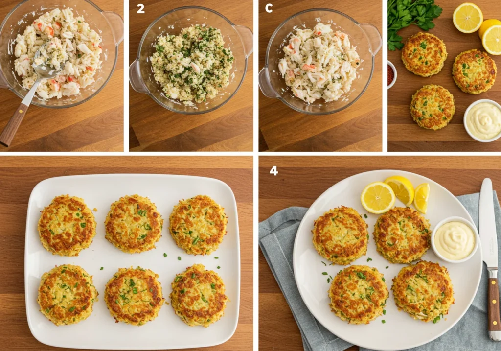 Step By Step How to Make Baked Crab Cakes Step-By-Step How to Make Baked Crab Cakes