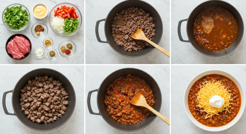 Step-by-Step Guide to Making Slow Cooked Beef Chili