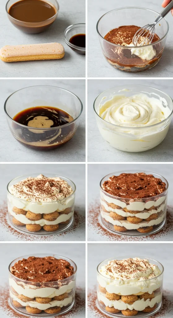 Step by Step Preparation of Classic Tiramisu Step-by-Step Preparation of Classic Tiramisu