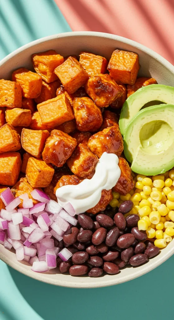 BBQ Chicken Sweet Potato Bowl 2 BBQ Chicken Sweet Potato Bowl