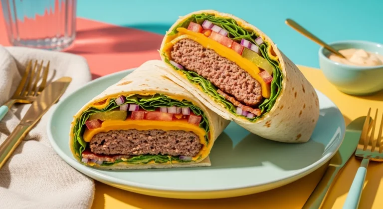 Bacon Cheeseburger Burger Wraps feature image