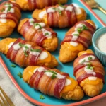 Bacon Wrapped Cheesy Ranch Chicken Tenders