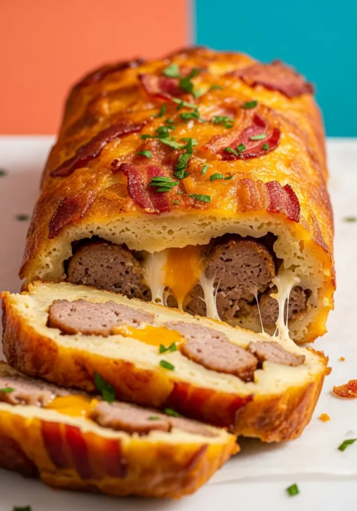 Bacon and Sausage Stuffed Potato Loaf 3 1 Bacon and Sausage Stuffed Potato Loaf