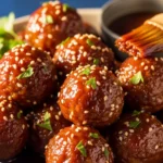 Bourbon Honey BBQ Meatballs