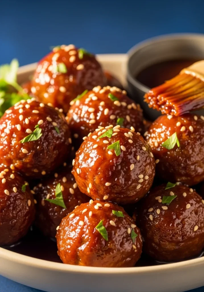 Bourbon Honey BBQ Meatballs