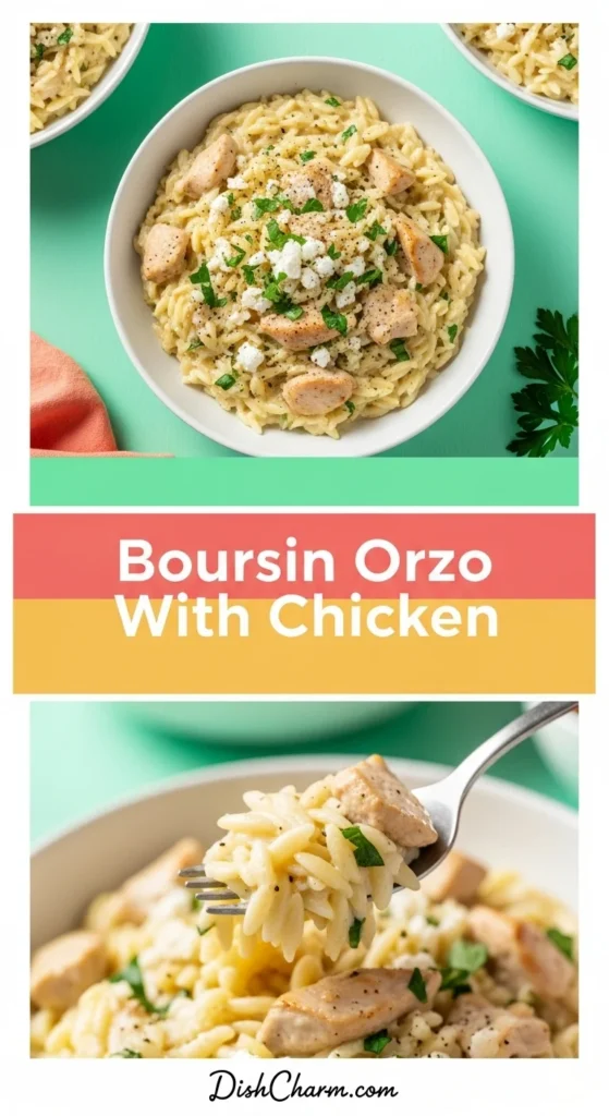 Boursin Orzo With Chicken