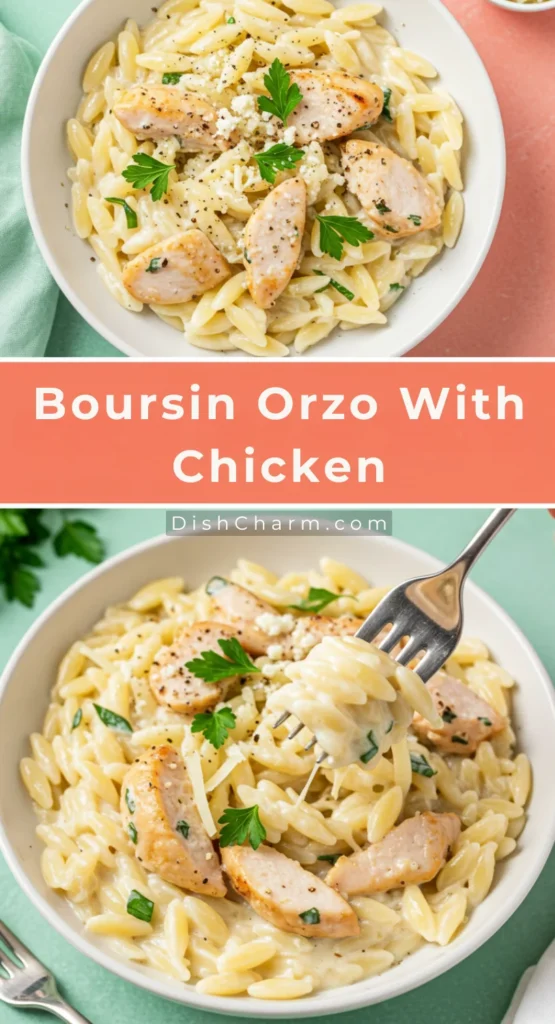Boursin Orzo With Chicken