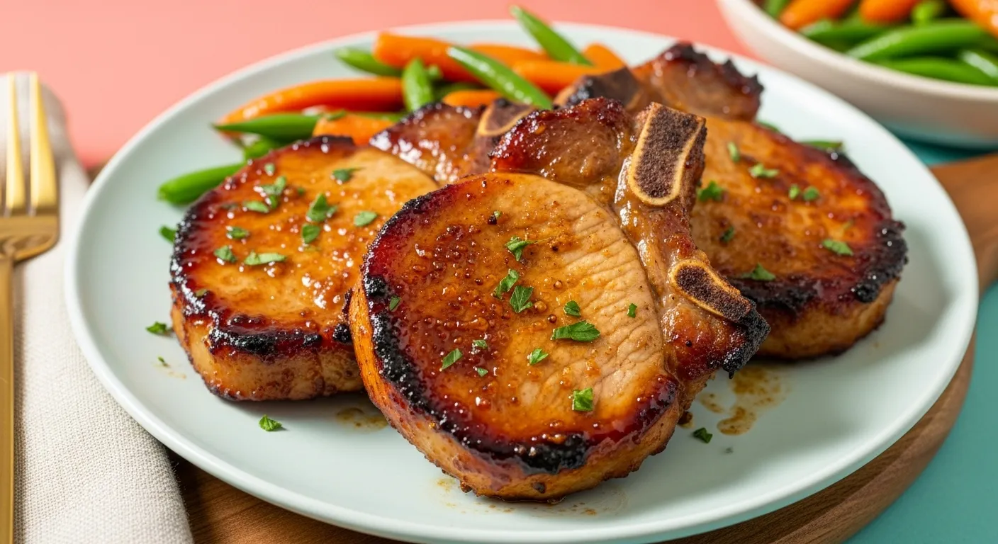 Brown Sugar Baked Pork Chops Feature image