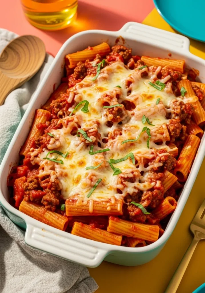 Cheesy Beef and Italian Sausage Rigatoni Cheesy Beef and Italian Sausage Rigatoni