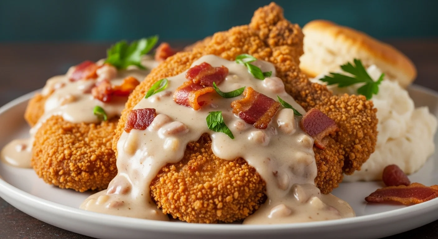 Country Fried Pork Chops with Bacon Gravy feature image