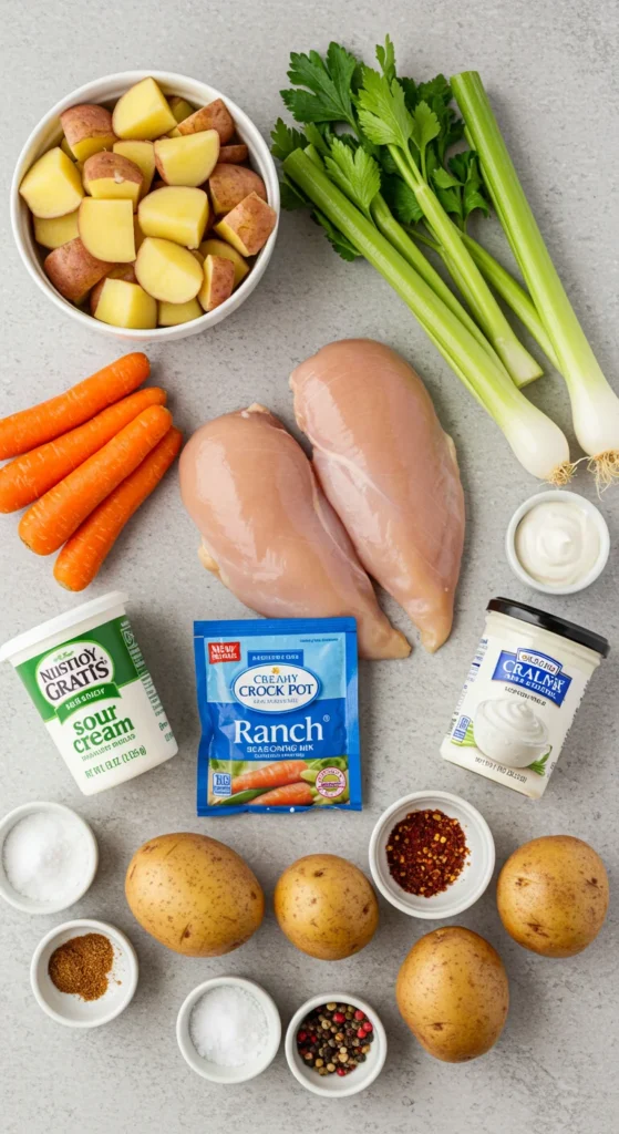 Creamy Crock Pot Ranch Chicken Ingredients Creamy Crock Pot Ranch Chicken Ingredients