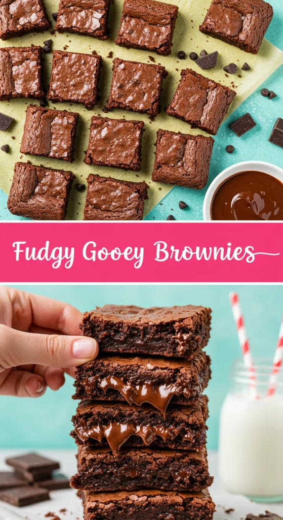 Fudgy Gooey Brownies 2 Fudgy Gooey Brownies