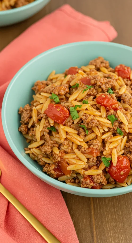 Ground Beef Orzo 1 1 Ground Beef Orzo