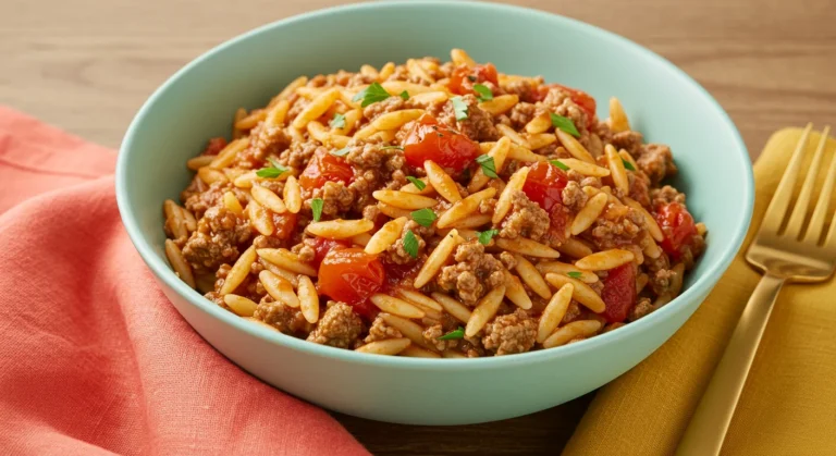 Ground Beef Orzo