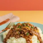 Hamburger Gravy Over Mashed Potatoes