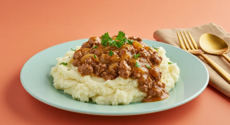 Hamburger Gravy Over Mashed Potatoes feature image