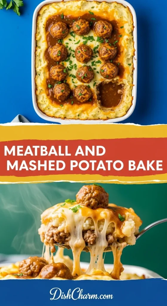 Meatball and Mashed Potato Bake 1 2 Meatball and Mashed Potato Bake