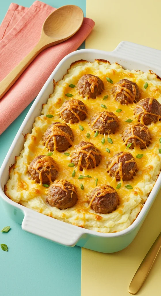 Meatball and Mashed Potato Bake 2 1 Meatball and Mashed Potato Bake