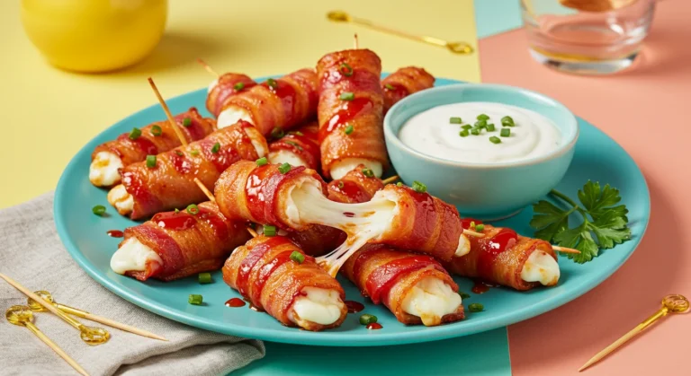 Nashville Hot Bacon Wrapped Mozzarella Sticks Feature image
