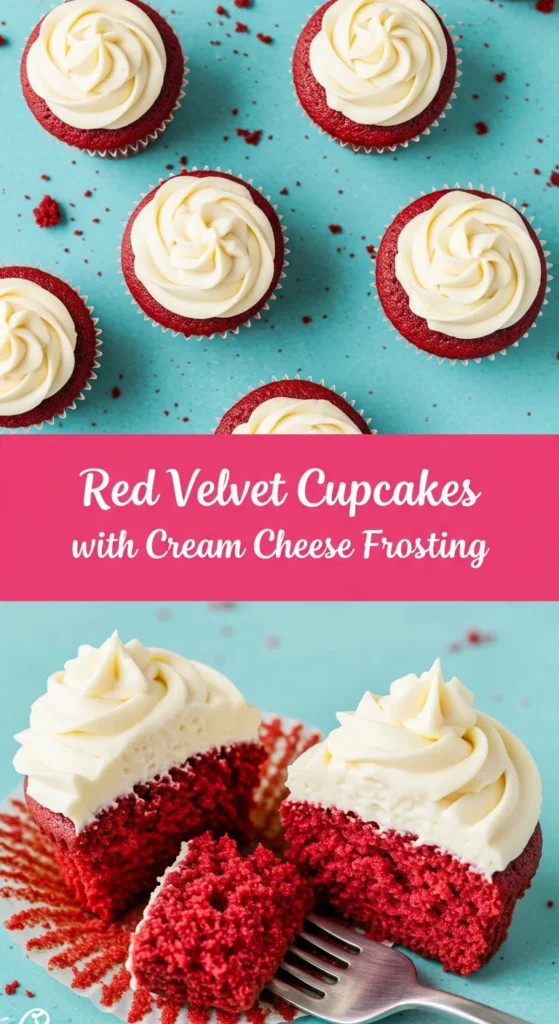 Red Velvet Cupcakes with Cream Cheese Frosting 2 Red Velvet Cupcakes with Cream Cheese Frosting