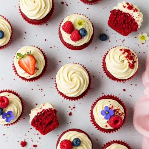 Red Velvet Cupcakes with Cream Cheese Frosting 3 Red Velvet Cupcakes with Cream Cheese Frosting
