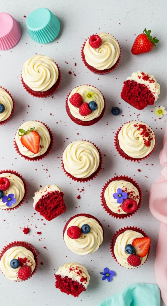 Red Velvet Cupcakes with Cream Cheese Frosting 3 Red Velvet Cupcakes with Cream Cheese Frosting
