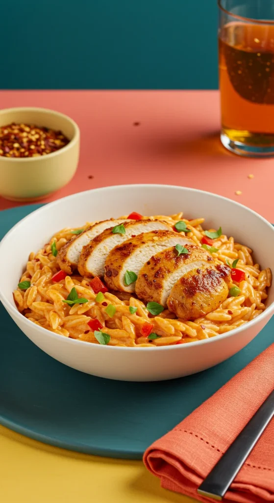 Spicy Cajun Chicken Orzo 