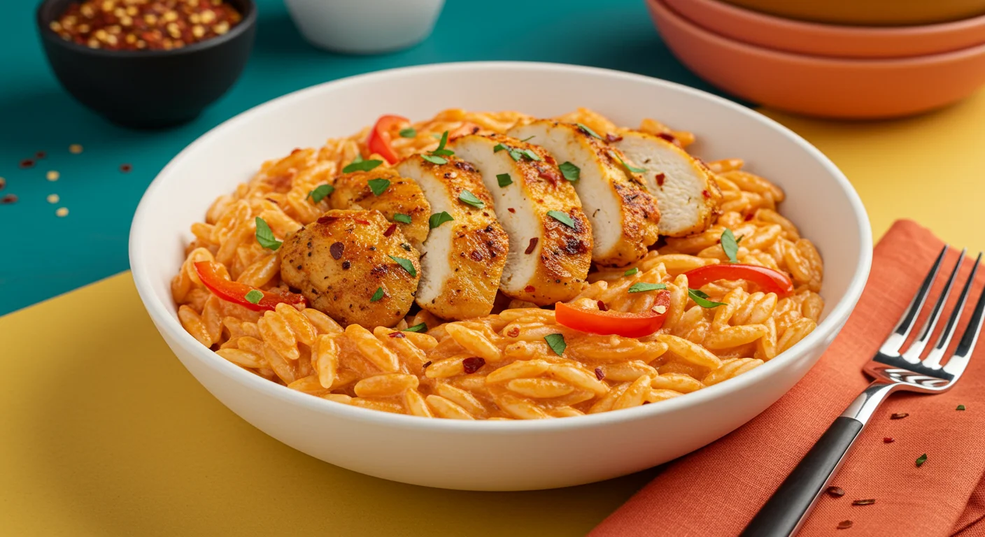 Spicy Cajun Chicken Orzo feature image