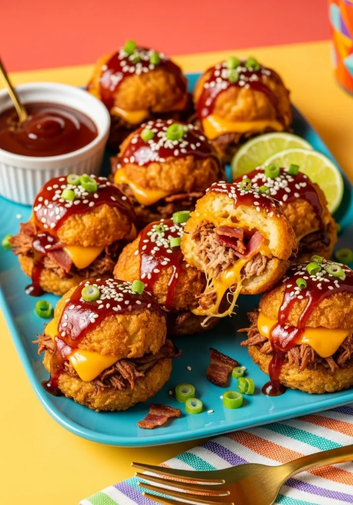 Smoky Pulled Pork Bacon Tater Tot Bombs Smoky Pulled Pork Bacon Tater Tot Bombs