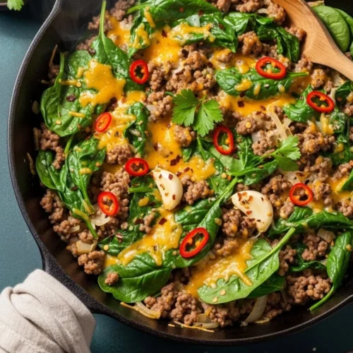 Ground Beef and Spinach Skillet Ground Beef and Spinach Skillet