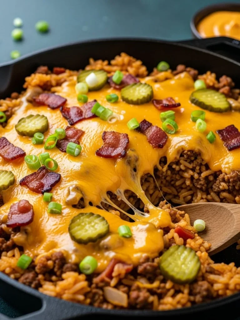 Bacon Cheeseburger Rice Skillet 4 Bacon Cheeseburger Rice Skillet