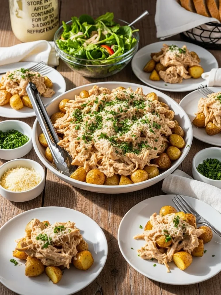 Serving and Storage Suggestions of Garlic Parmesan Crockpot Chicken And Potatoes Serving and Storage Suggestions of Garlic Parmesan Crockpot Chicken And Potatoes