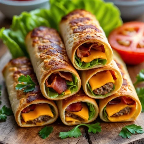 Bacon Cheeseburger Roll Ups 2 Bacon Cheeseburger Roll-Ups