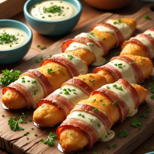 Bacon Wrapped Cheesy Ranch Chicken Tenders 2 Bacon Wrapped Cheesy Ranch Chicken Tenders