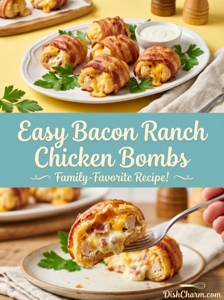 Easy Bacon Ranch Chicken Bombs for Family Dinner Easy Bacon Ranch Chicken Bombs for Family Dinner