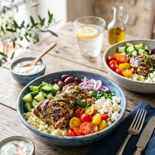 Greek Chicken Bowls Greek Chicken Bowls